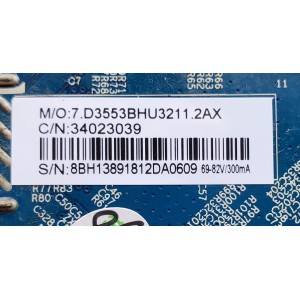 MAIN FUENTE (COMBO) PARA TV ((NUEVA)) / NUMERO DE PARTE CV3553BH-U32 / 34023039 / 34027275 / 7.D3553BHU3211.2AX / 8BH13891812DA0609 / MODELO 32'' / PARA MAS DETALLES REVISA NUESTRA DESCRIPCIÓN